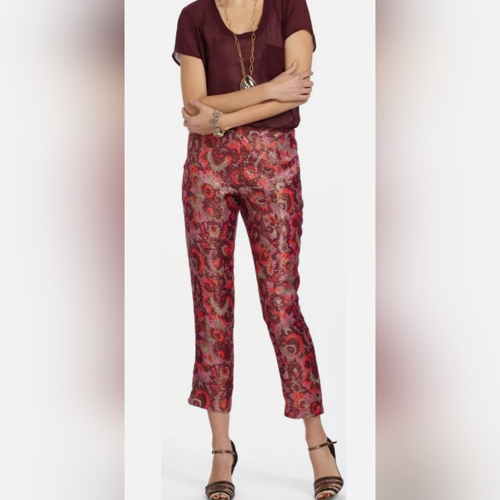 Paisley Brocade Crops Pants by Elevenses sz XS